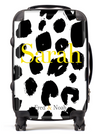 Personalised Mono leopard print Suitcase